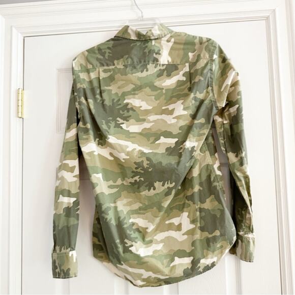 J Crew Camo button down shirt SLIM FIT FLEX green L6410 Mens SMALL 2019 - Picture 4 of 16
